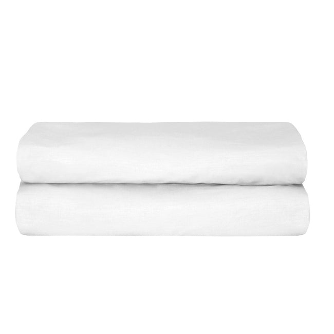 Freesia Tek Kişilik Ranforce Lastikli Çarşaf 100x200+35 cm Beyaz