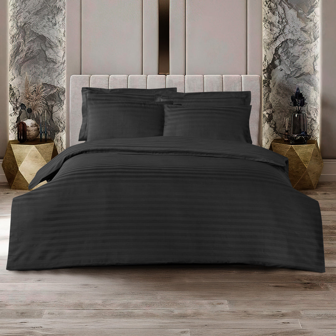 Always Çift Kişilik Saten Nevresim Takımı Antrasit (6 Parça)