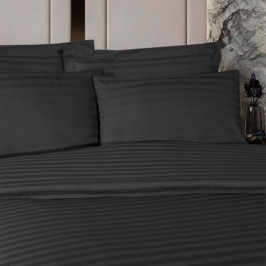 Always Çift Kişilik Saten Nevresim Takımı Antrasit (6 Parça)