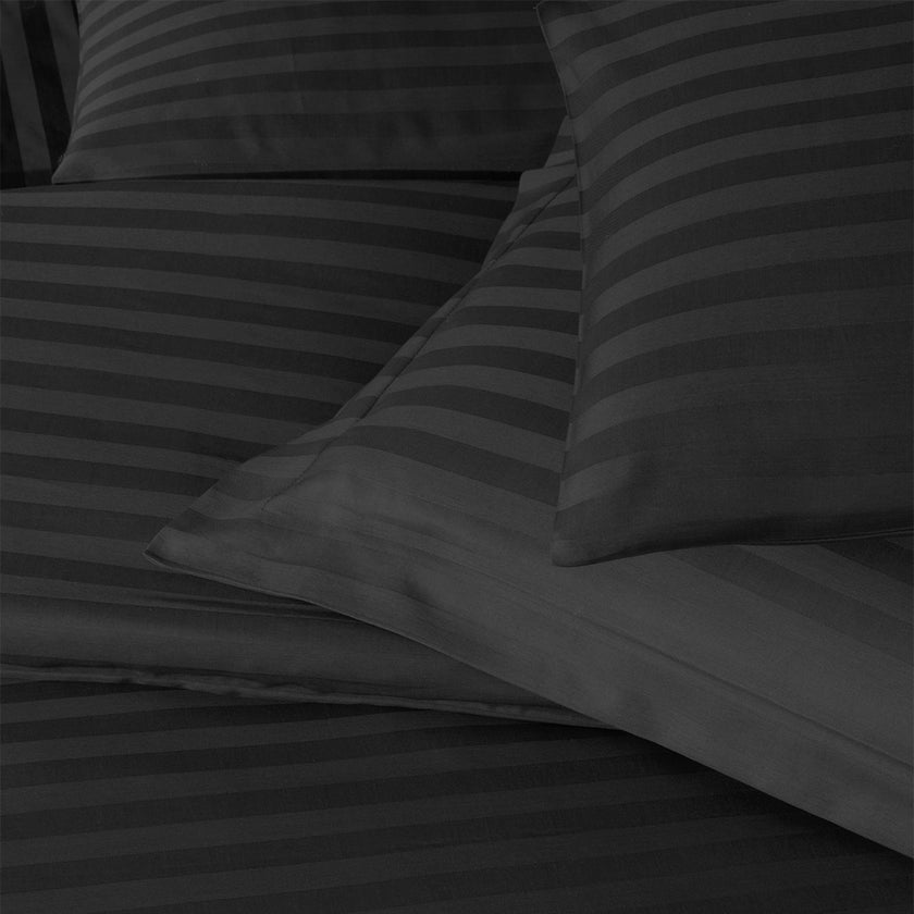 Always Çift Kişilik Saten Nevresim Takımı Antrasit (6 Parça)