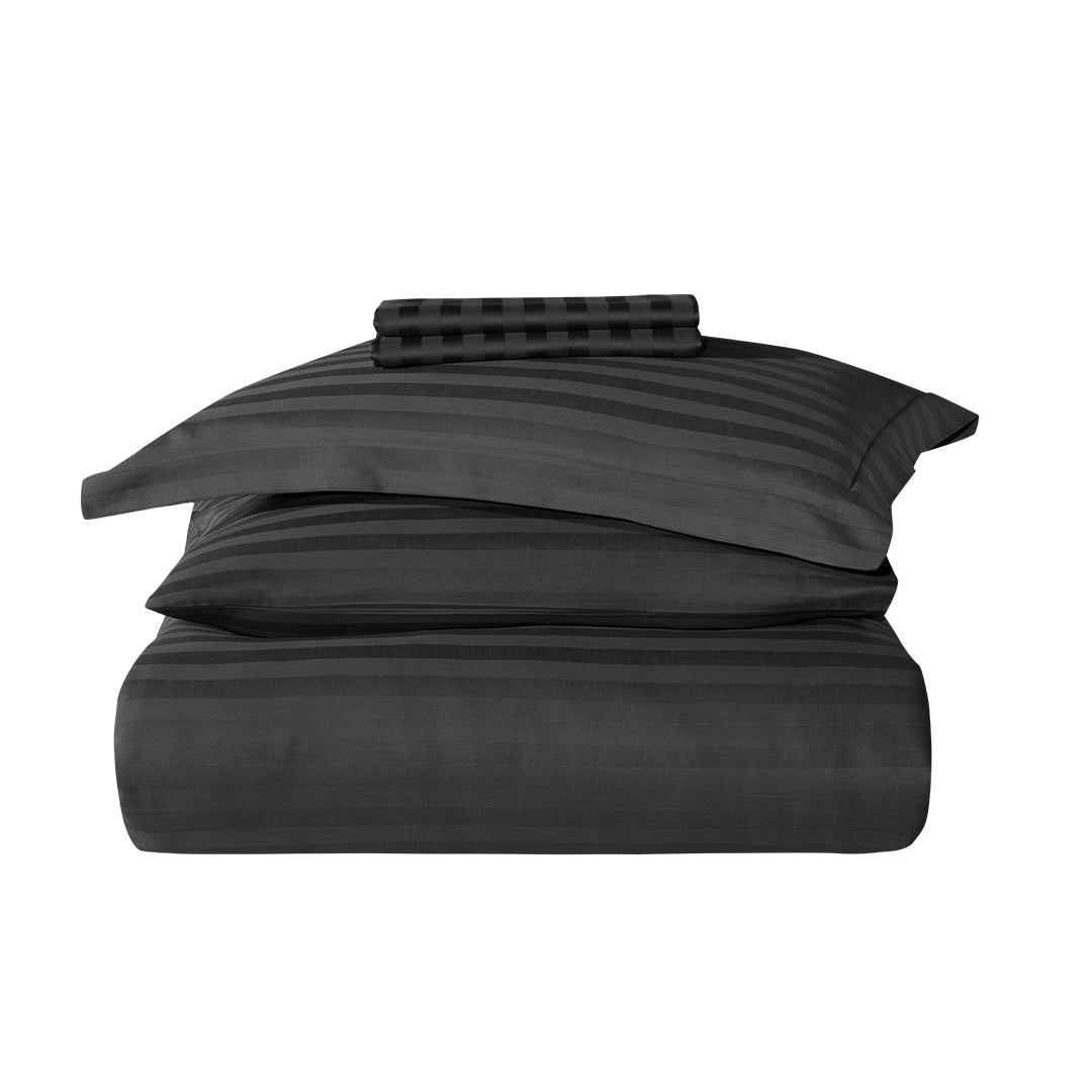 Always Çift Kişilik Saten Nevresim Takımı Antrasit (6 Parça)