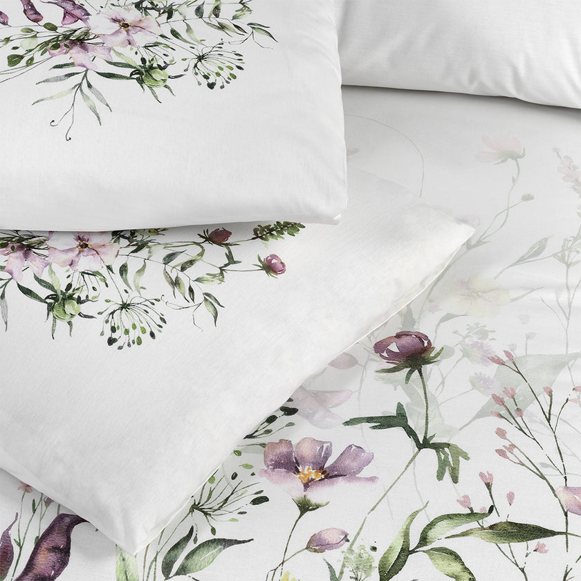 Garden Tek Kişilik %100 Pamuk Ranforce Nevresim Takımı Beyaz 57 Tel (3 Parça)