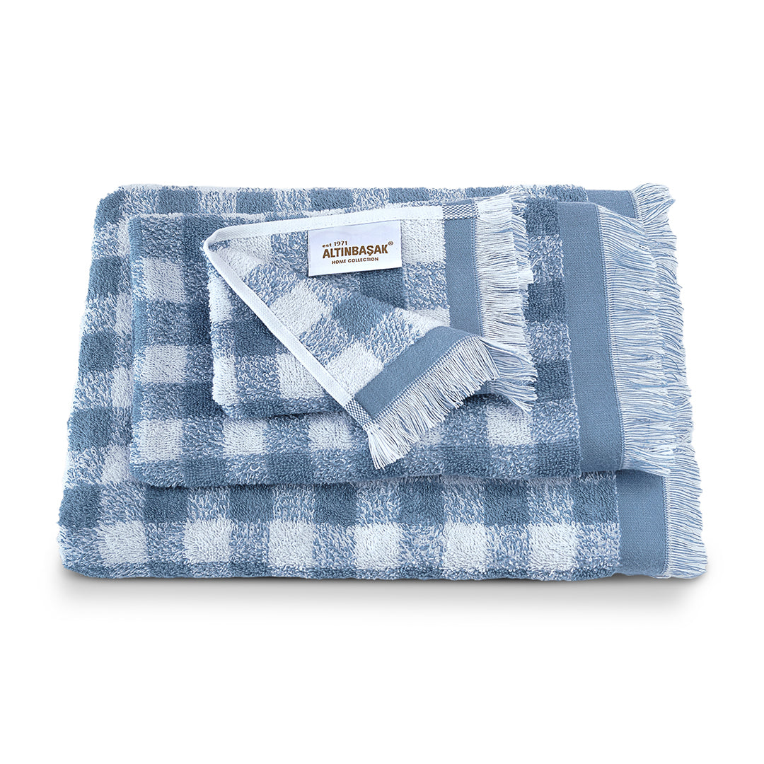 Gracia %100 Pamuk İplik Boyalı Banyo Havlusu Seti 3'lü