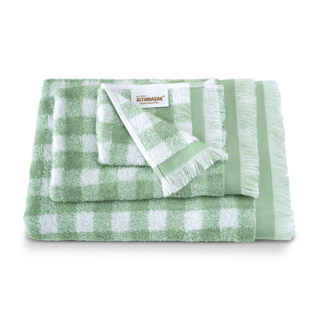 Gracia %100 Pamuk İplik Boyalı Banyo Havlusu Seti 3'lü