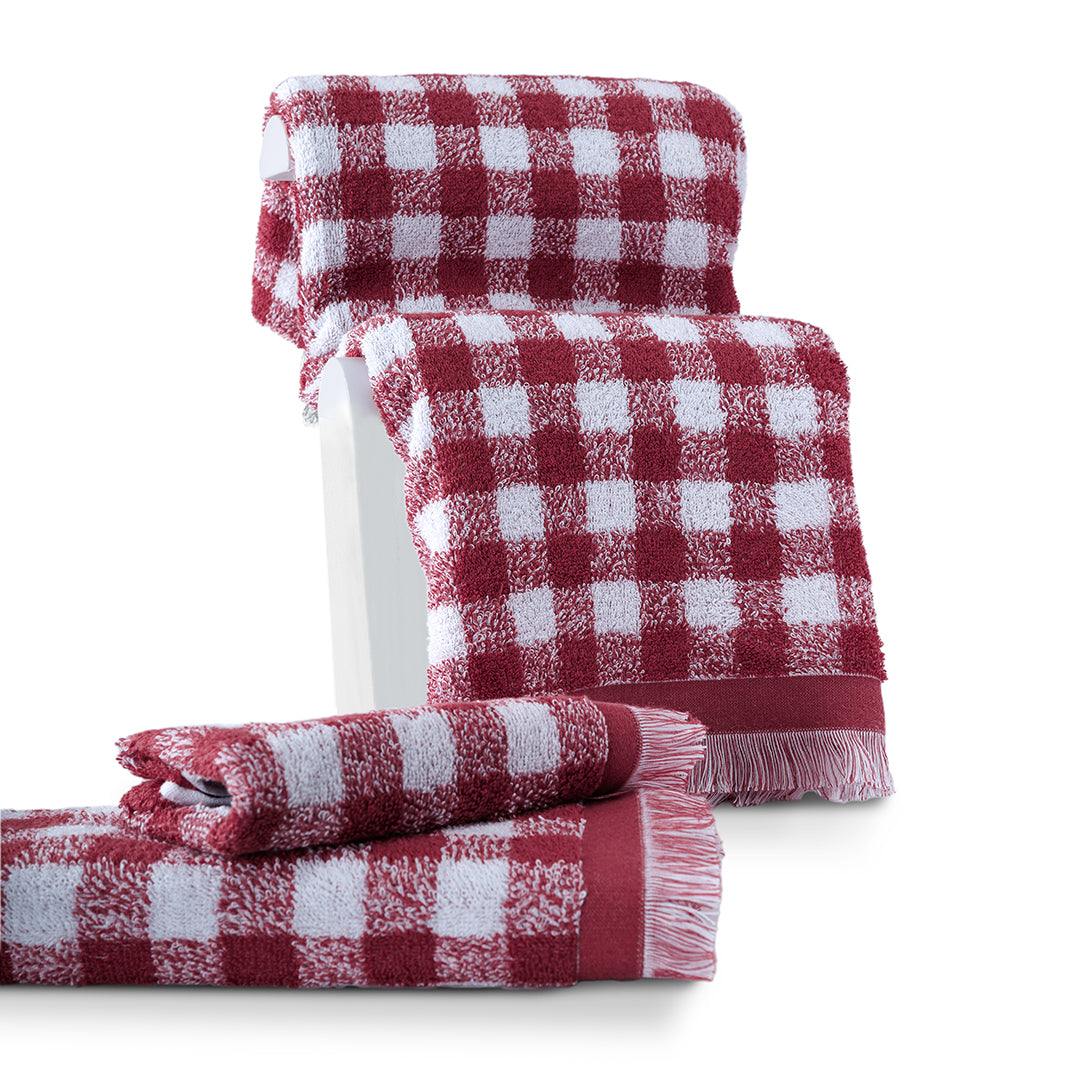 Gracia %100 Pamuk İplik Boyalı Banyo Havlusu Seti 3'lü