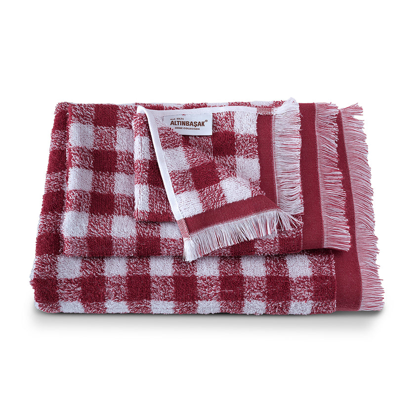 Gracia %100 Pamuk İplik Boyalı Banyo Havlusu Seti 3'lü