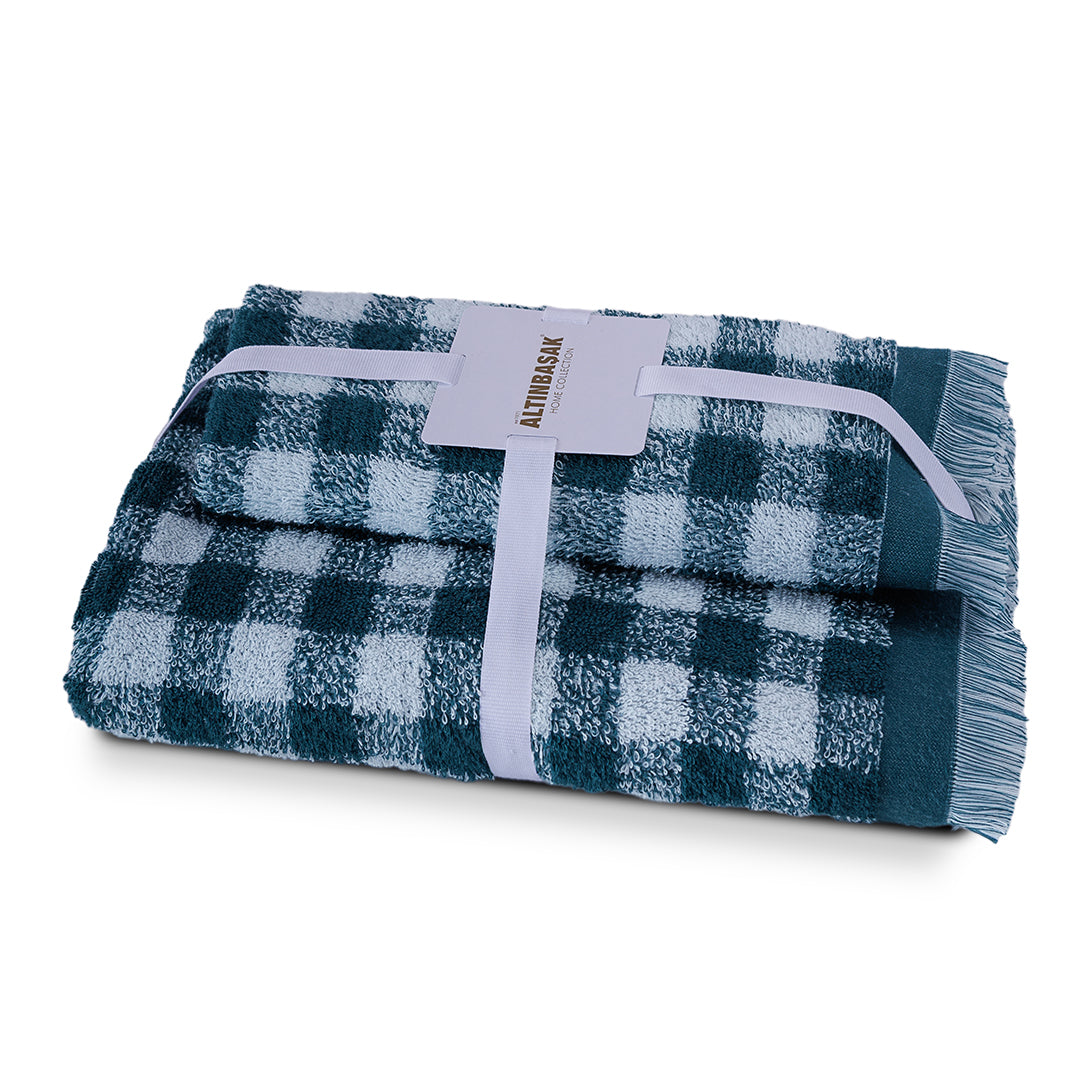 Gracia %100 Pamuk İplik Boyalı Banyo Havlusu Seti 2'li