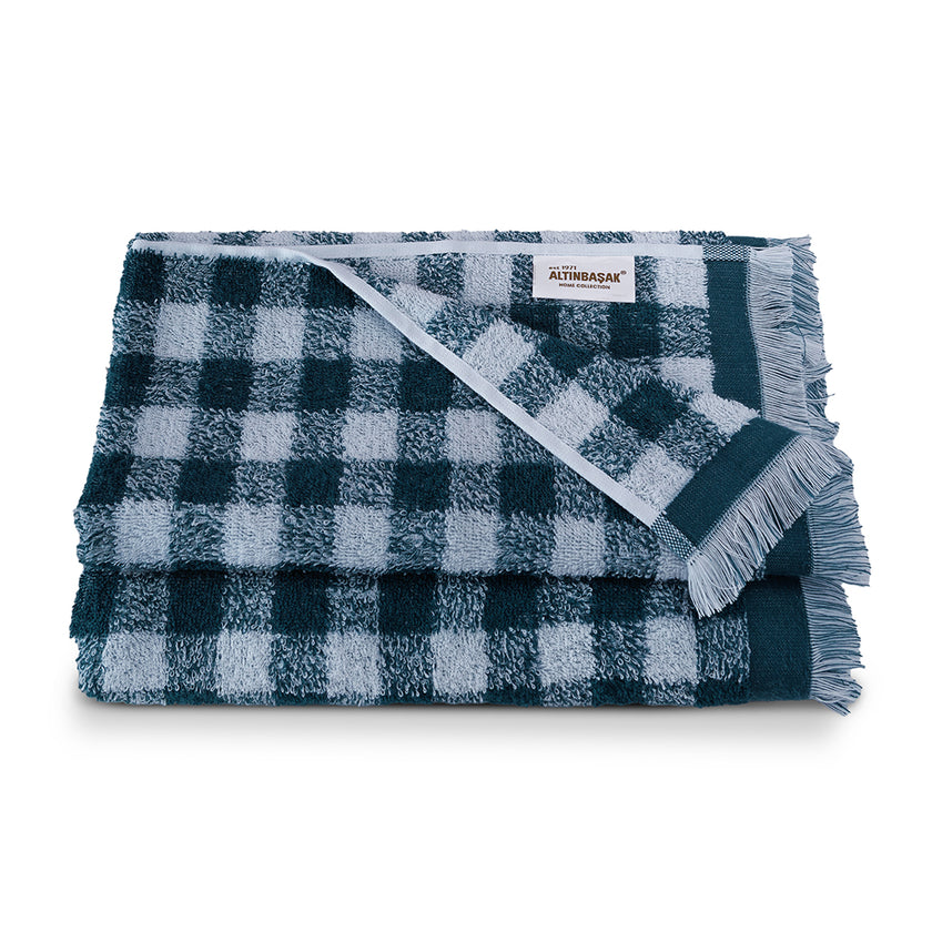 Gracia %100 Pamuk İplik Boyalı Banyo Havlusu Seti 2'li