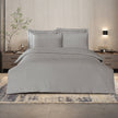 Always Double Satin Duvet Cover Set Grey (6 Pieces)
