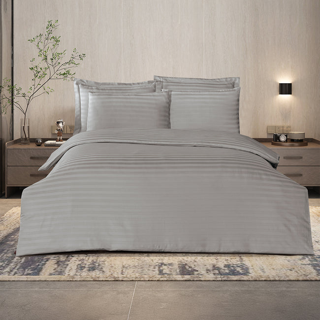 Always Tek Kişilik Saten Nevresim Takımı Gri (4 Parça)