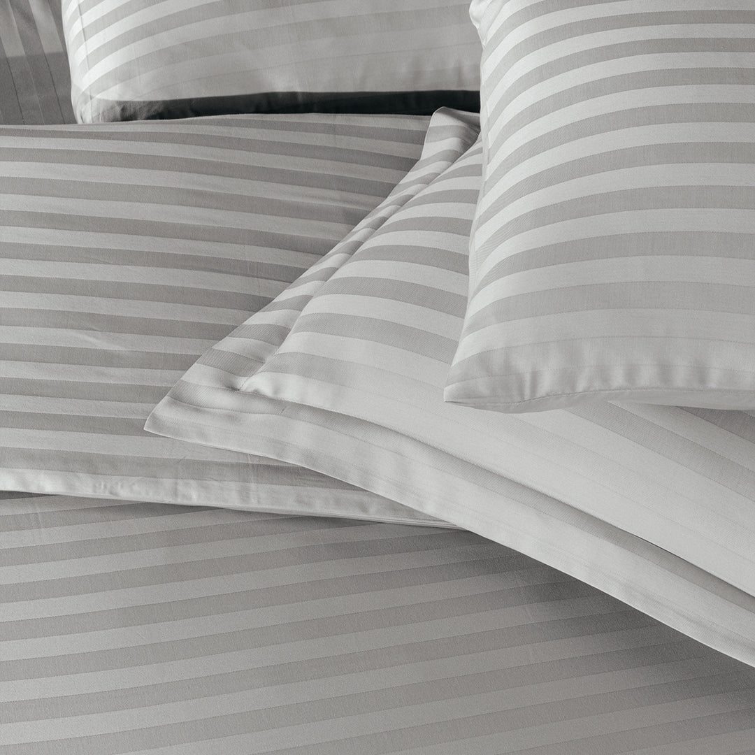 Always Double Satin Duvet Cover Set Grey (6 Pieces)