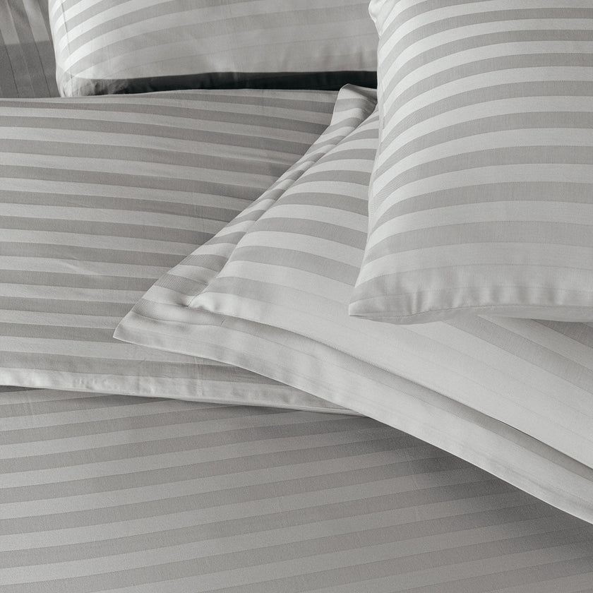 Always Double Satin Duvet Cover Set Grey (6 Pieces)
