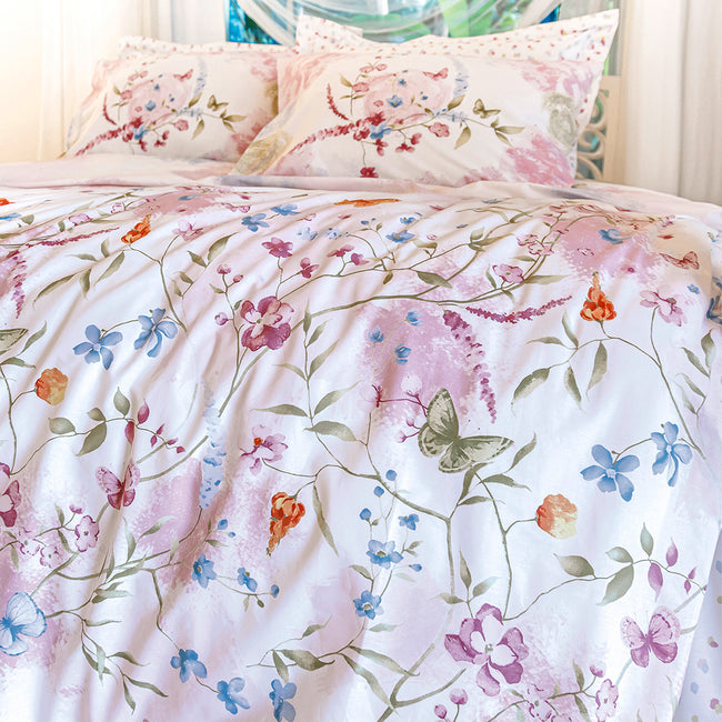 Gwen Tek Kişilik Ranforce Nevresim Takımı Açık Pudra (3 Parça)