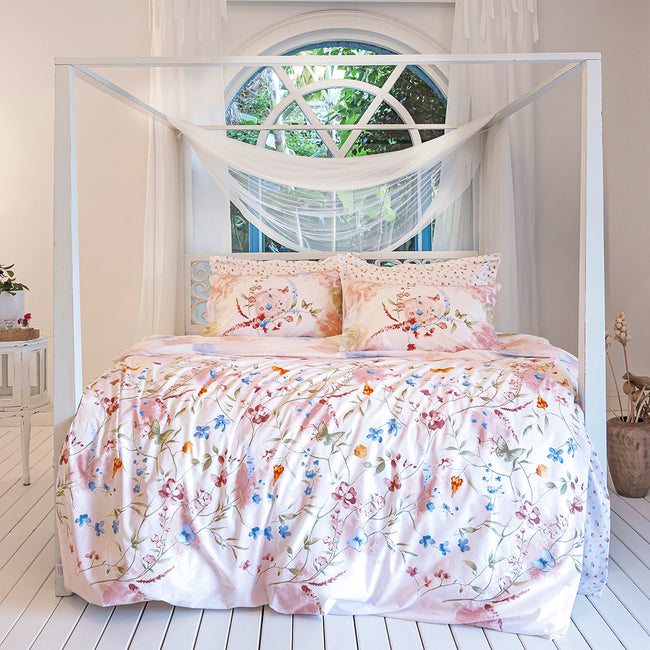 Gwen Tek Kişilik Ranforce Nevresim Takımı Açık Pudra (3 Parça)