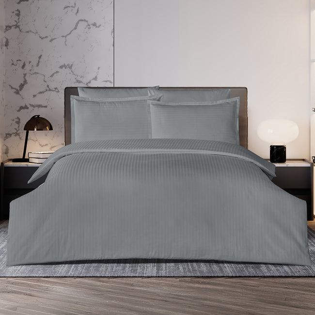 Infinity Çift Kişilik Poplin Nevresim Takımı Gri (6 Parça)