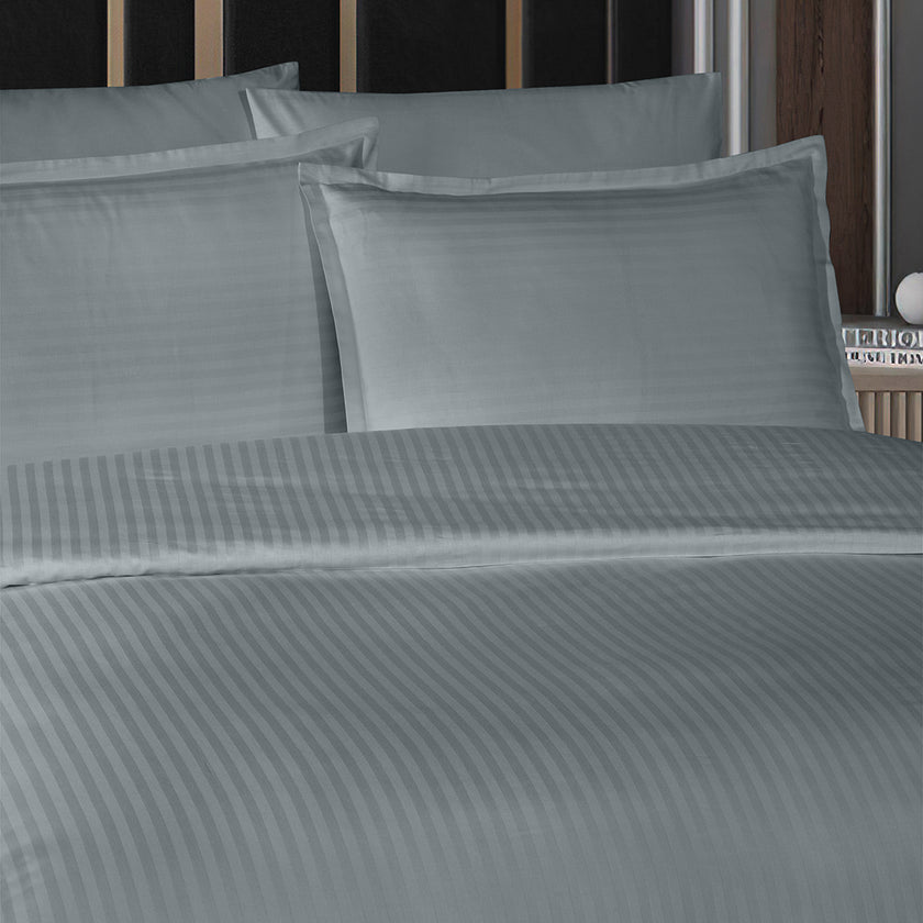 Infinity Çift Kişilik Poplin Nevresim Takımı Gri (6 Parça)