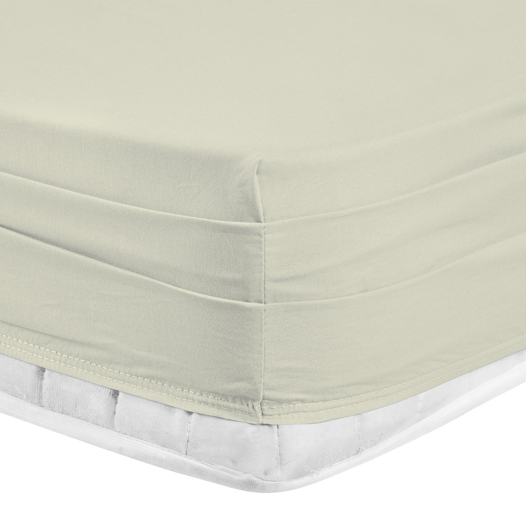 Infinity Single Poplin Duvet Cover Set Ecru (4 Piece)