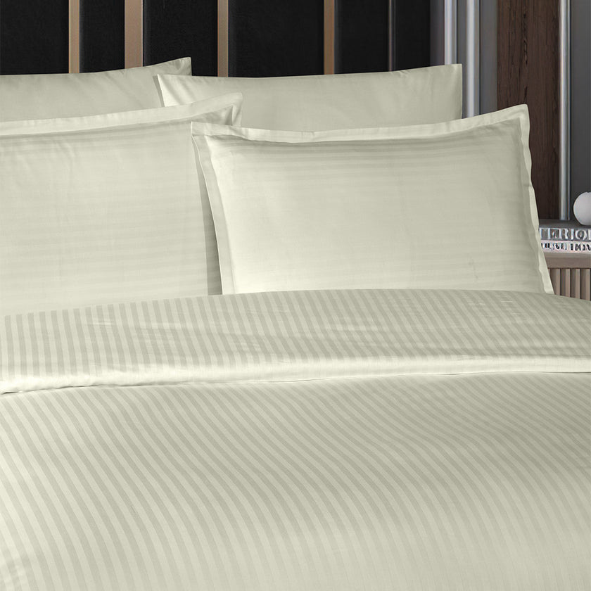 Infinity Single Poplin Duvet Cover Set Ecru (4 Piece)