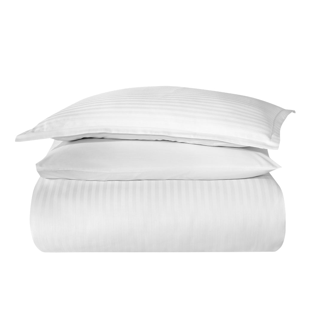 Infinity Double Poplin Duvet Cover Set White (6 Pieces)