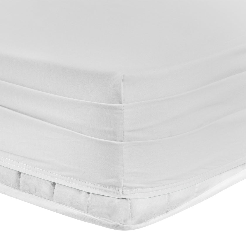 Infinity Double Poplin Duvet Cover Set White (6 Pieces)