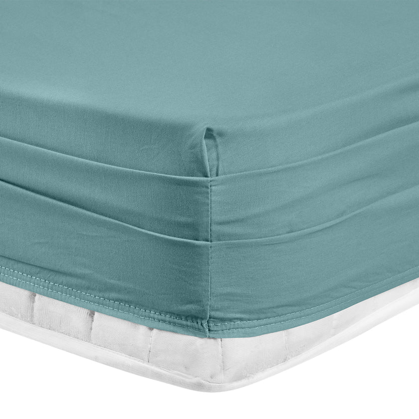 Infinity Double Poplin Duvet Cover Set Mint (6 Pieces)