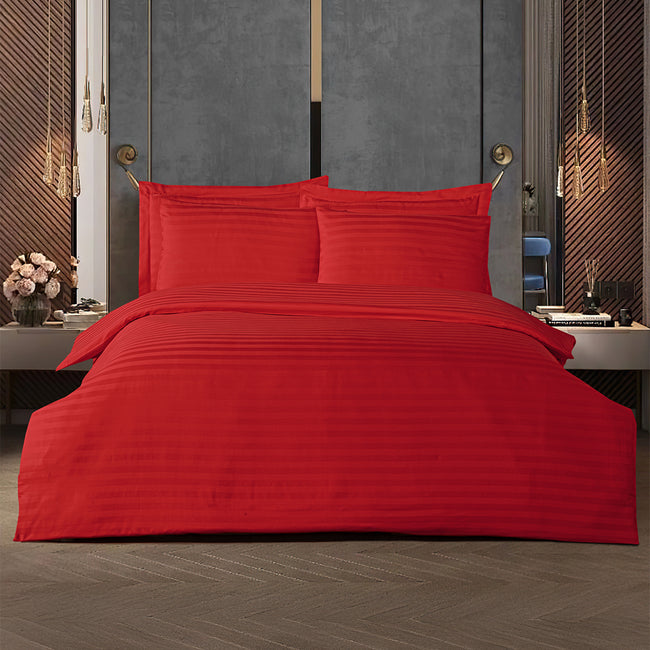 Always Çift Kişilik Saten Nevresim Takımı Kırmızı (6 Parça)