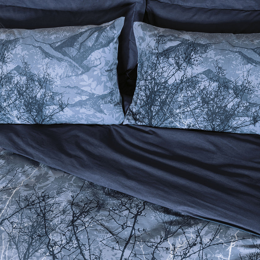 Kora Double Ranforce Duvet Cover Set Navy (4 Pieces)