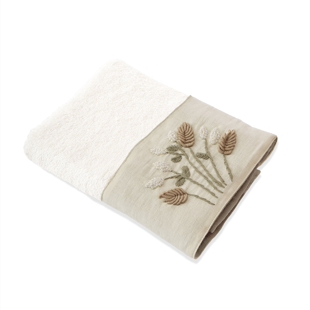 Лана Бамбуковое полотенце для рук с вышивкой