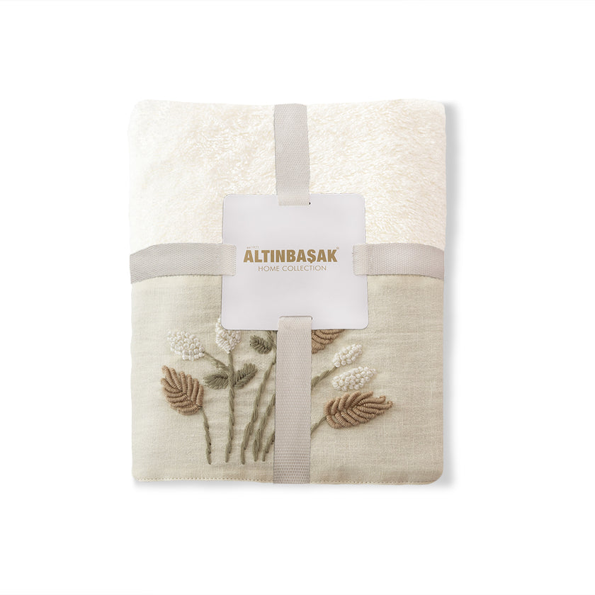 Лана Бамбуковое полотенце для рук с вышивкой