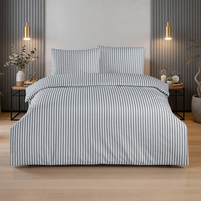 Lani Çift Kişilik %100 Pamuk Ranforce Nevresim Seti Indigo (3 Parça)