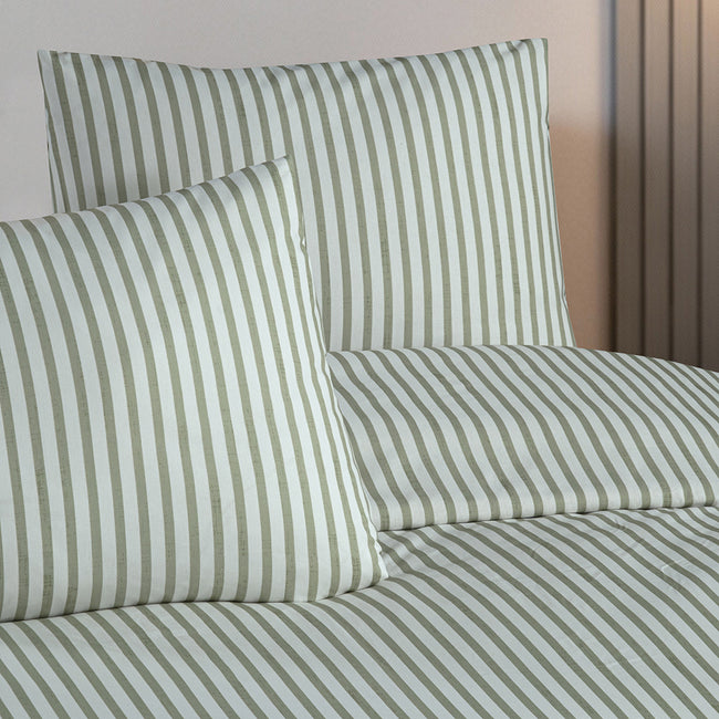 Lani Çift Kişilik %100 Pamuk Ranforce Nevresim Seti Yeşil (3 Parça)