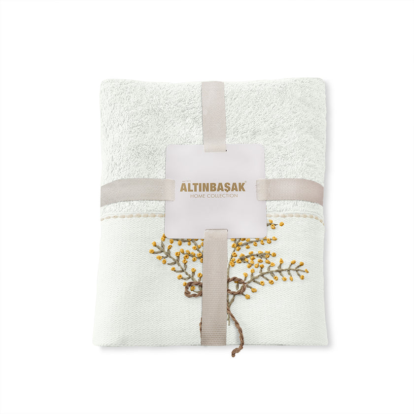 Laurel Bamboo Embroidered Hand Towel