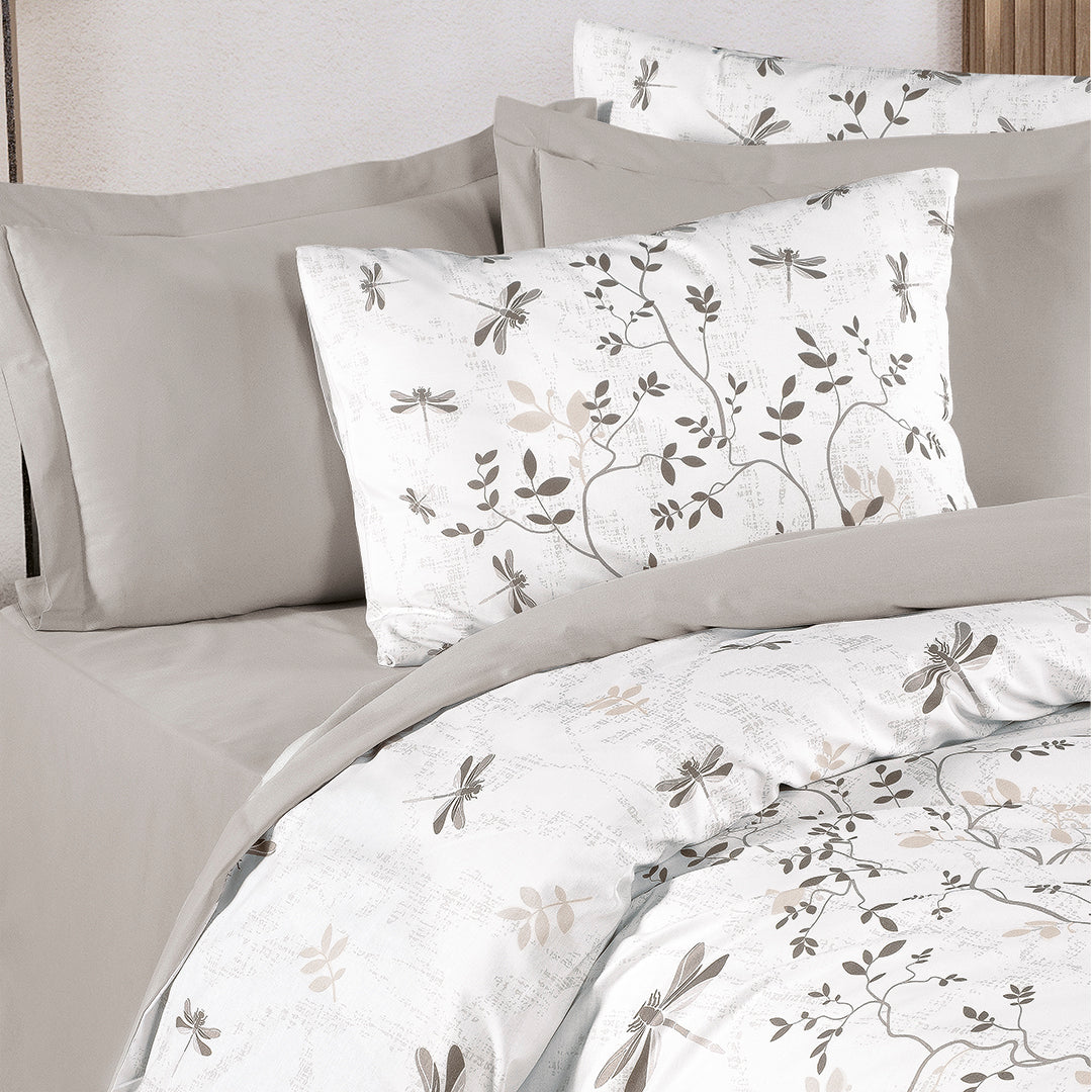 Linea Double Ranforce Duvet Cover Set Beige (4 Pieces)