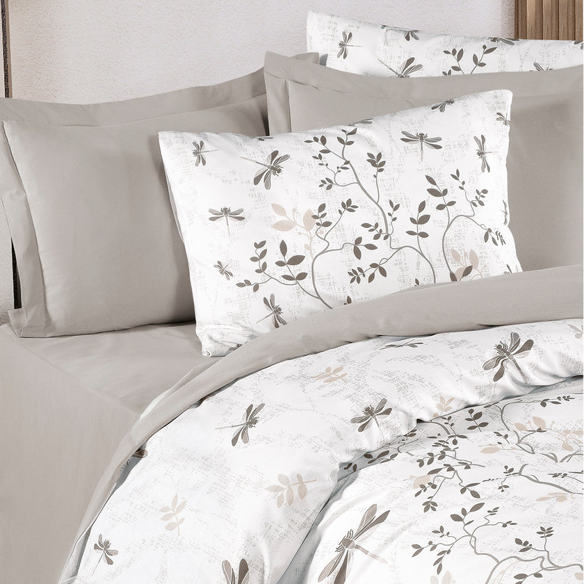 Linea Double Ranforce Duvet Cover Set Beige (4 Pieces)