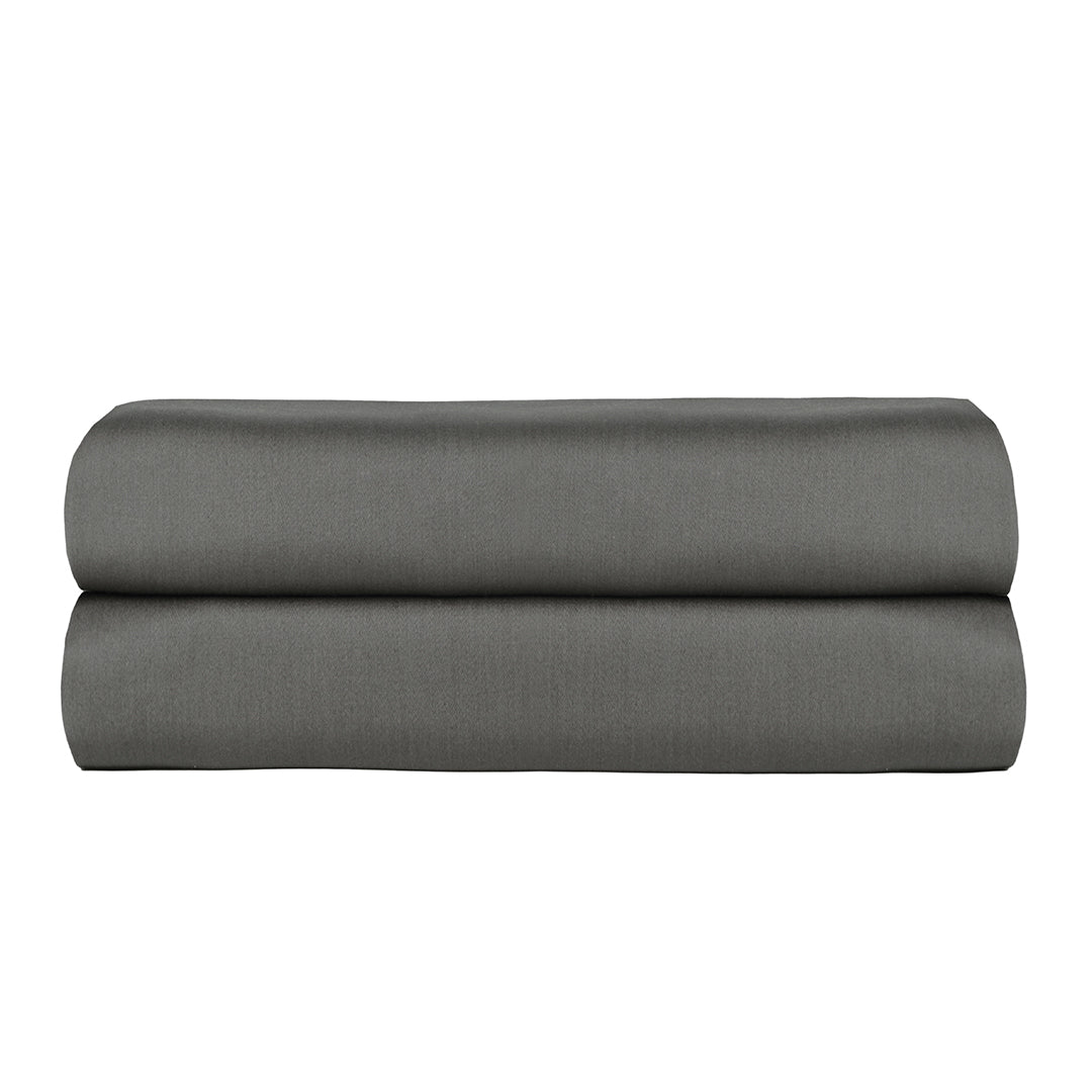 Linestyle King Size %100 Pamuk Saten Lastikli Çarşaf 200x200+35 cm Antrasit