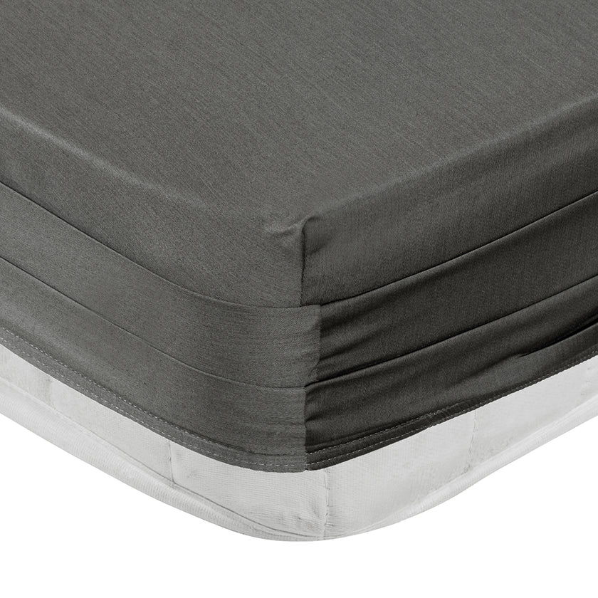 Linestyle King Size %100 Pamuk Saten Lastikli Çarşaf 200x200+35 cm Antrasit
