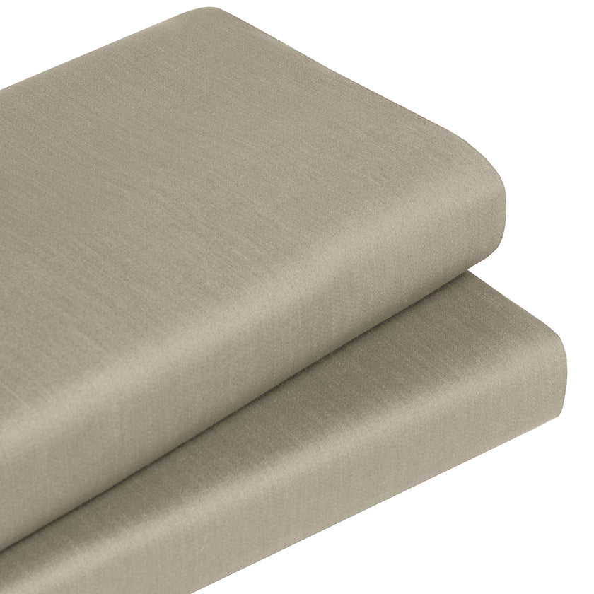 Linestyle Çift Kişilik %100 Pamuk Saten Lastikli Çarşaf 160x200+35 cm Bej