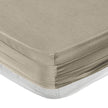 Linestyle Çift Kişilik %100 Pamuk Saten Lastikli Çarşaf 160x200+35 cm Bej