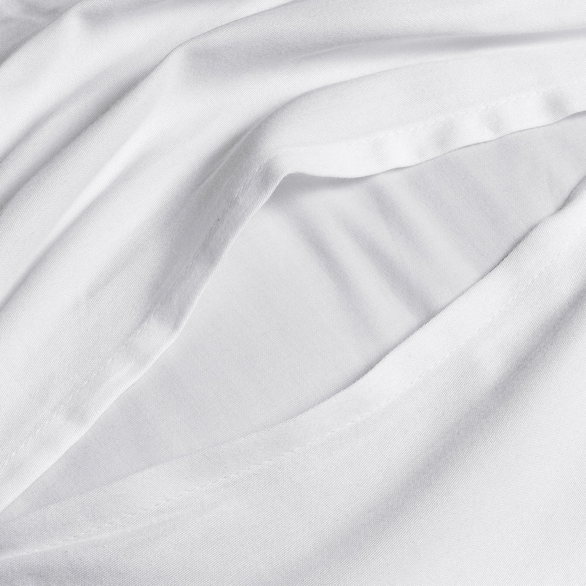 Linestyle 2'li Yastık Kılıfı %100 Pamuk Saten Beyaz