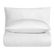 Linestyle Çift Kişilik %100 Pamuk Saten (90 Tel) Nevresim Seti Beyaz (3 Parça)