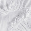 Linestyle Çift Kişilik %100 Pamuk Saten Lastikli Çarşaf 160x200+35 cm Beyaz