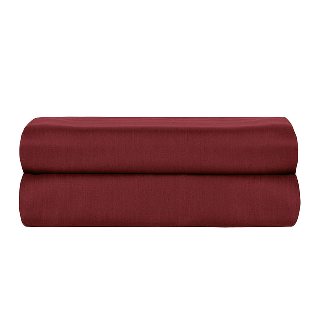 Linestyle Çift Kişilik %100 Pamuk Saten Lastikli Çarşaf 160x200+35 cm Bordo