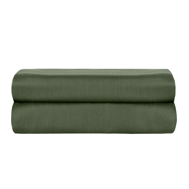 Linestyle King Size %100 Pamuk Saten Lastikli Çarşaf 200x200+35 cm Haki