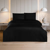 Linestyle Çift Kişilik %100 Pamuk Saten (90 Tel) Nevresim Seti Siyah (3 Parça)