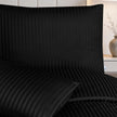 Linestyle Çift Kişilik %100 Pamuk Saten (90 Tel) Nevresim Seti Siyah (3 Parça)