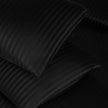 Linestyle Çift Kişilik %100 Pamuk Saten (90 Tel) Nevresim Seti Siyah (3 Parça)