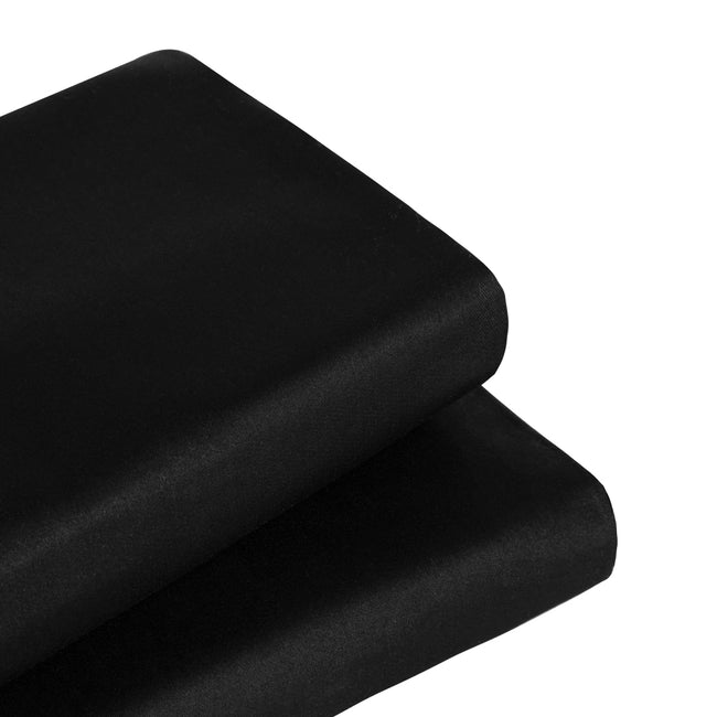 Linestyle Çift Kişilik %100 Pamuk Saten Lastikli Çarşaf 160x200+35 cm Siyah