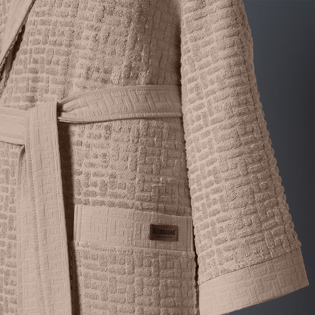 Lisse Bambu Aile Bornoz Seti Adaçayı Yeşili/bej 6 Parça M-L/L-XL
