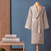 Lisse Bambu Bornoz 3'lü Set Bej L-XL