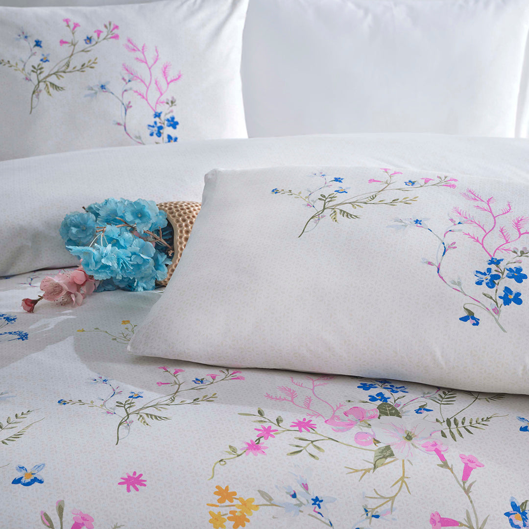 Lumi Double Ranforce Duvet Cover Set White (4 Pieces)